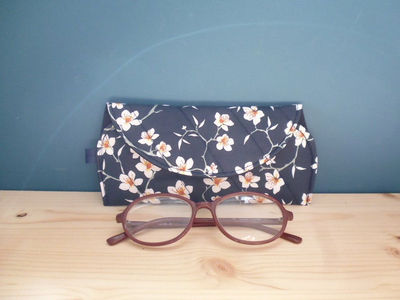 Cherry Blossom Fleece Fabric Glasses Case image 5