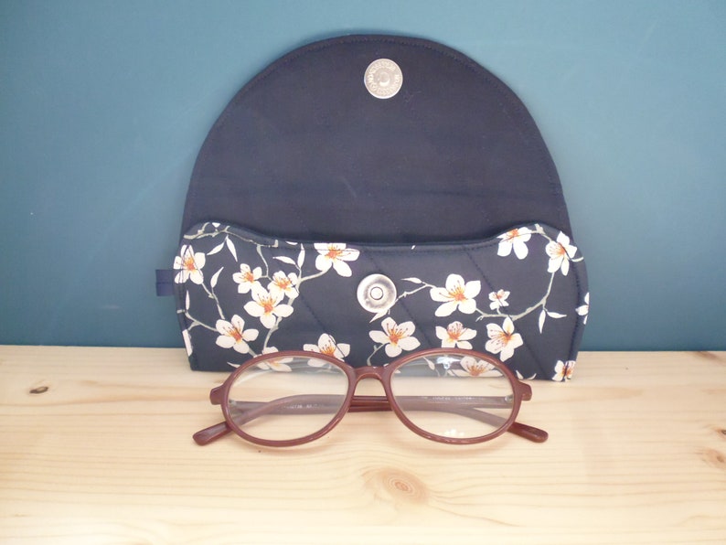 Cherry Blossom Fleece Fabric Glasses Case image 4