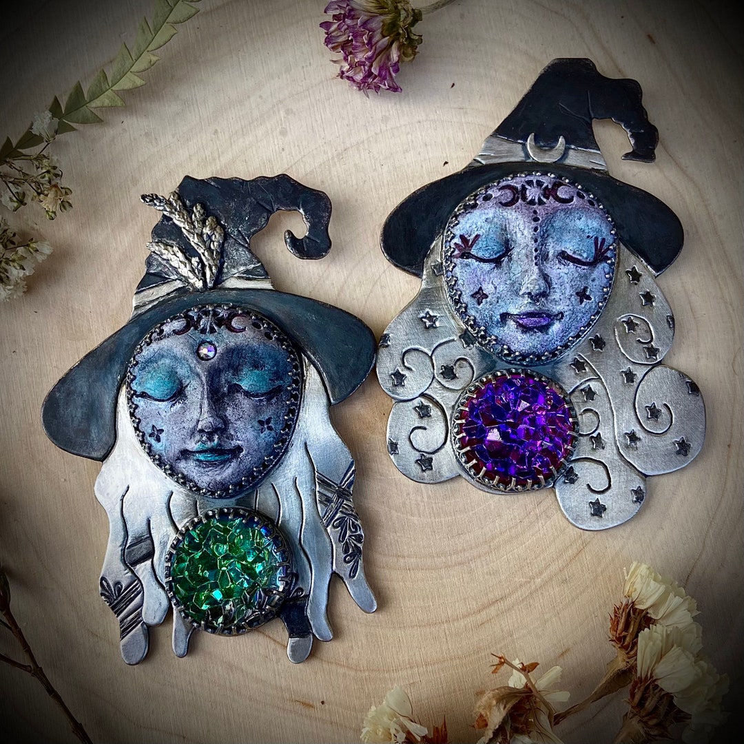 Flora & Luna Witch Pendant - Etsy