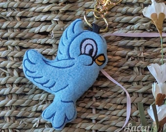 Blauer Vogel inspiriert Keychain Freund