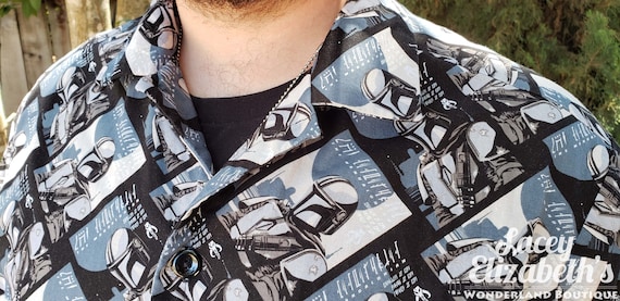 mandalorian dress shirt Amazon.com: Star Wars Men's The Mandalorian Grogu Baby Yoda Leaves Hawaiian Button Up Shirt (X-Small) Forest Green : Clothing, Shoes & Jewelry
