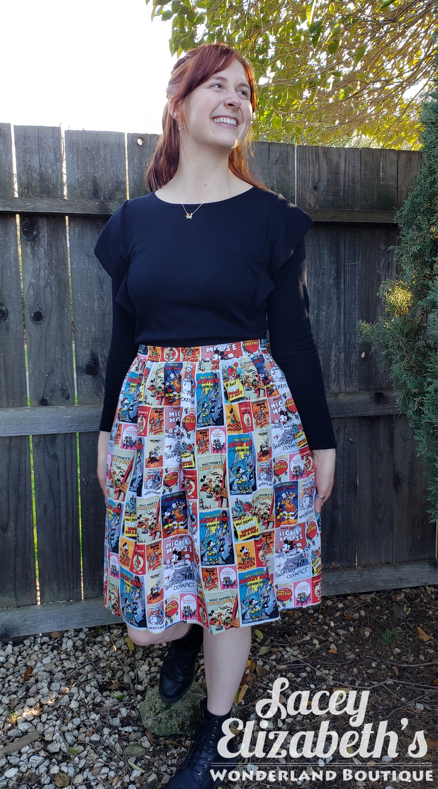 Minigonna Gonna Con Stampa Fumetti Gonna A Fumetti Vintage Disney - Main Image