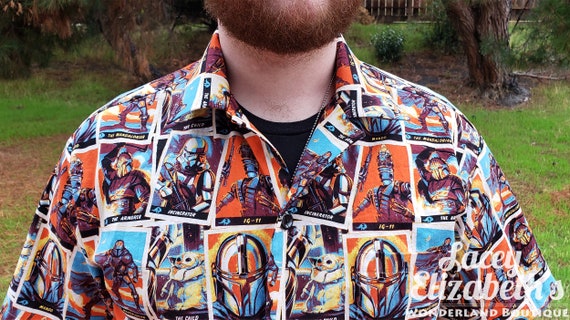 mandalorian button up shirt