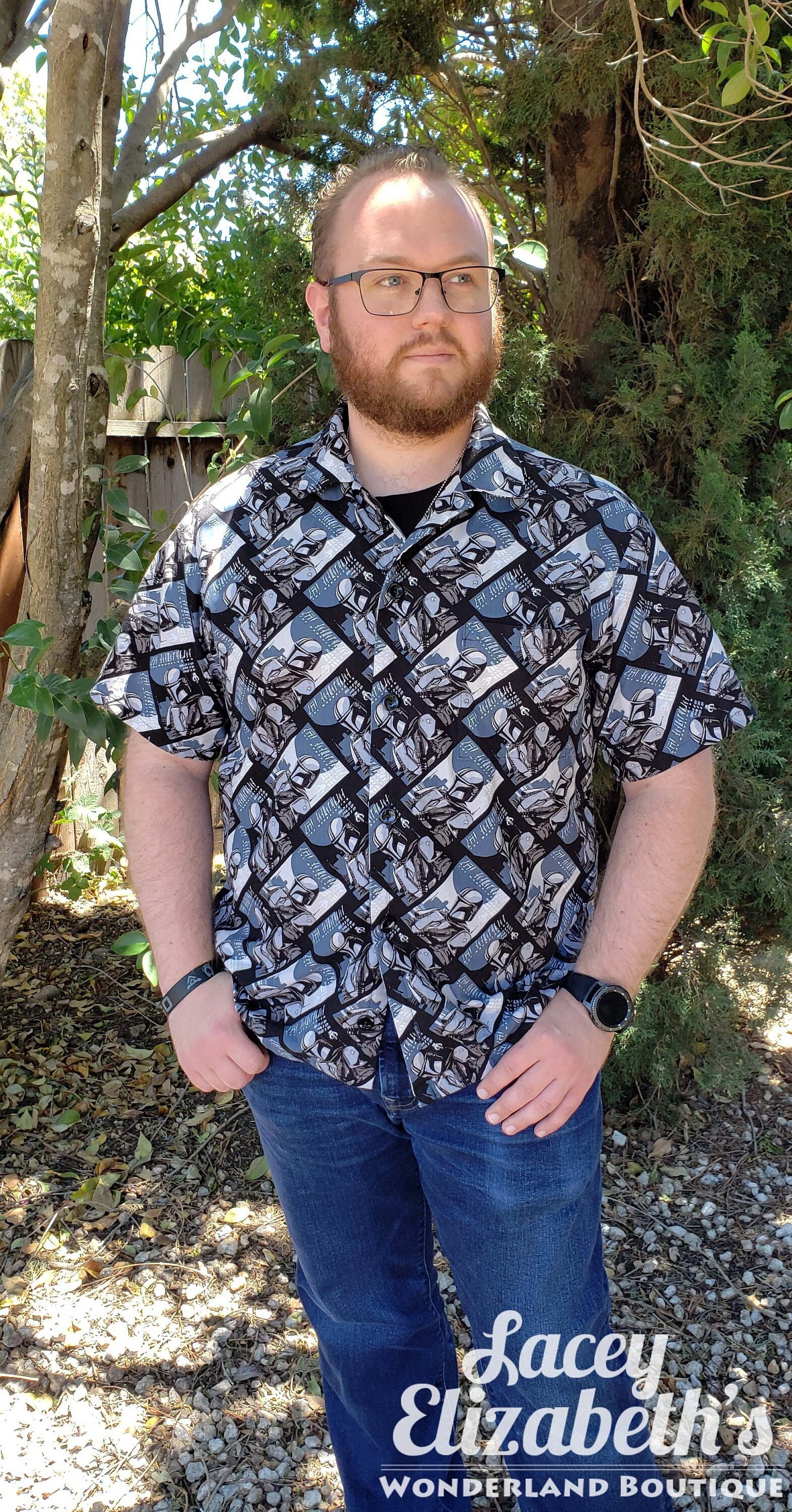 Disney Star Wars the Mandalorian Button-up Shirt With Pocket - Etsy Canada