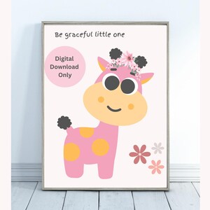Giraffe adorable wall art for children