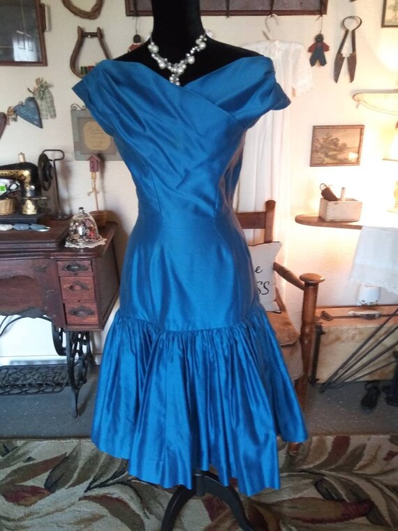 Vintage 1950s blue Cocktail dress by Suzy Perette/