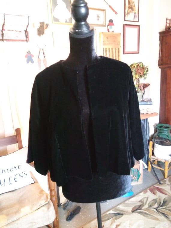 Vintage 1940s Velvet Swing Jacket