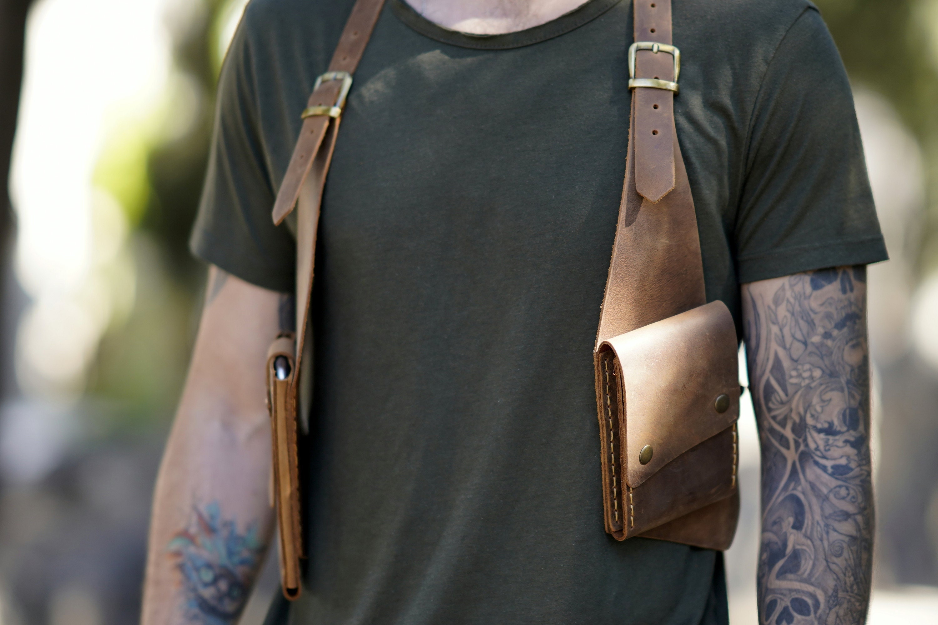 Rustic Leather Holster Bag Brown Leather Shoulder Bag Leather - Etsy Canada