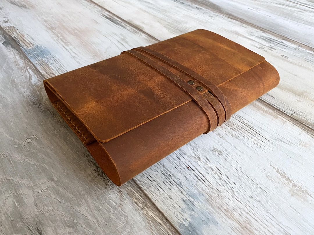 Rustic Leather Book Cover Leather Journal Case Journal Cover Bible ...