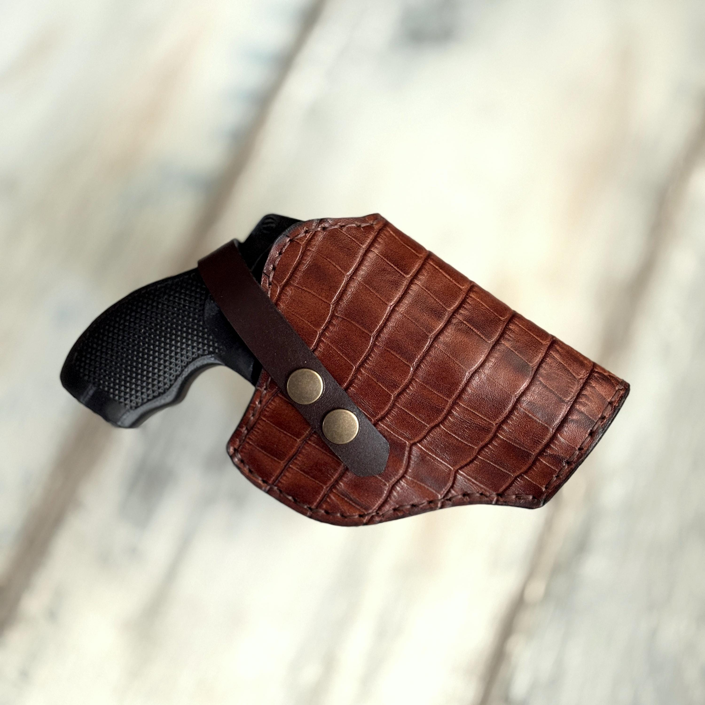 Cebeci Leather OWB Belt Holster For S&W J-Frame 36 637 638 442 642 – Right Hand, 1-7/8”