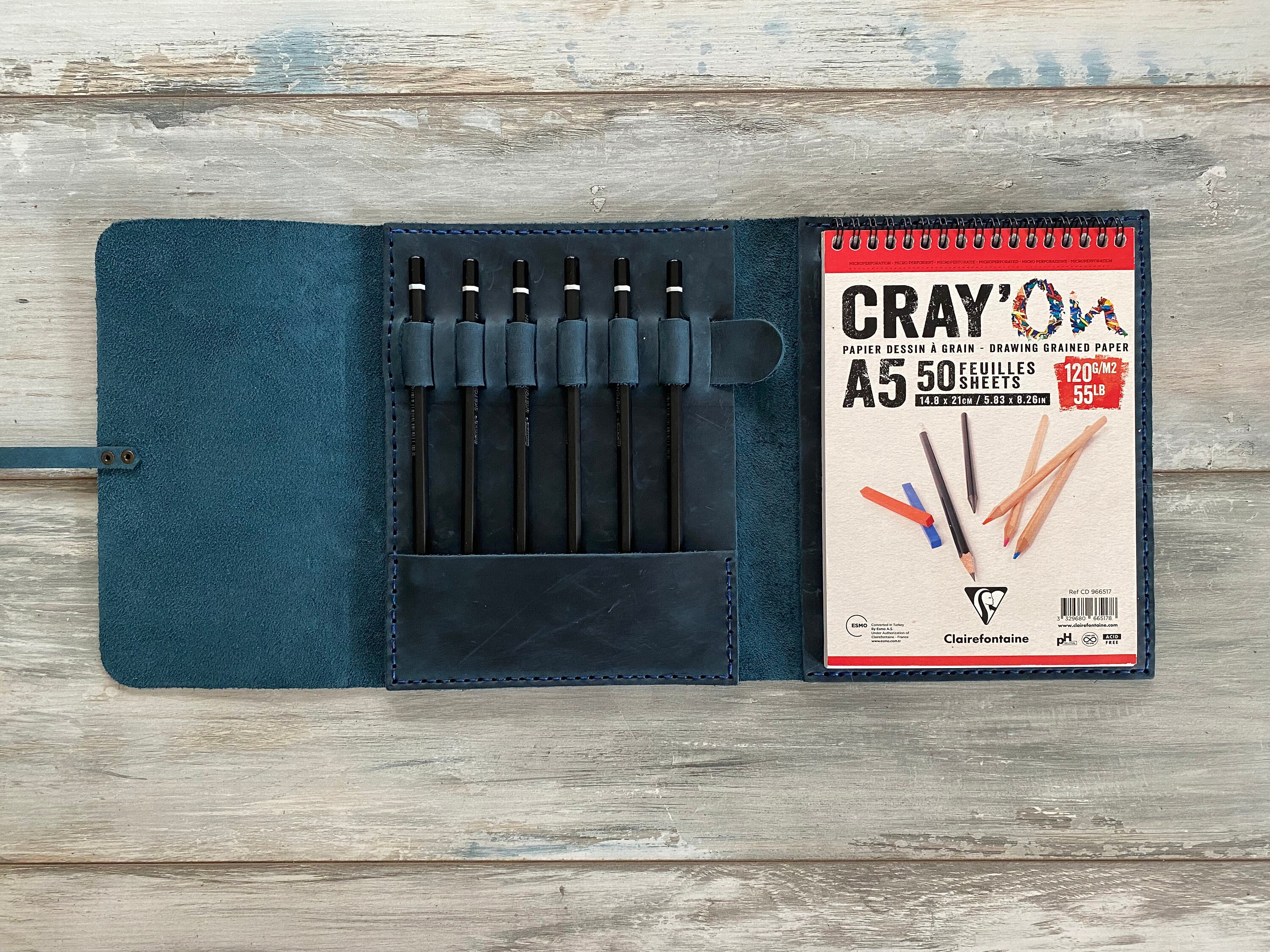 ターキー Brown Leather A4 Sketchbook Cover Leather Drawing Book Cover