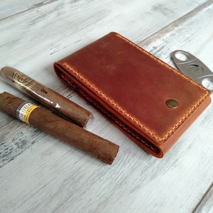 Portasigari in pelle rustica Scatola per sigari in pelle Borsa per sigari in pelle
