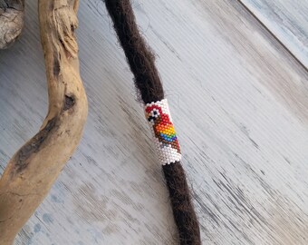 Parrot Dreadlock Bead Peyote Stitch Miyuki Dreadbead Dreadlock Accessory Dread Beads Dread Jewelry