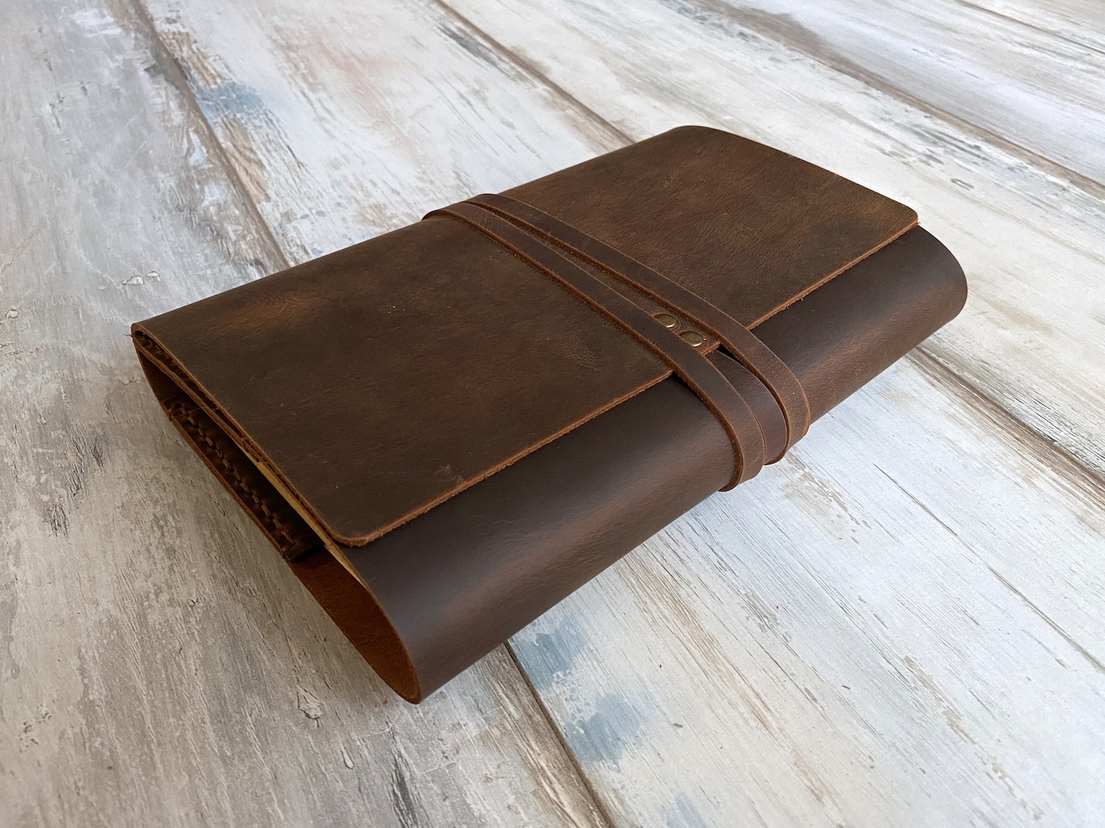Brown Leather Book Cover Leather Journal Case Journal Cover Etsy