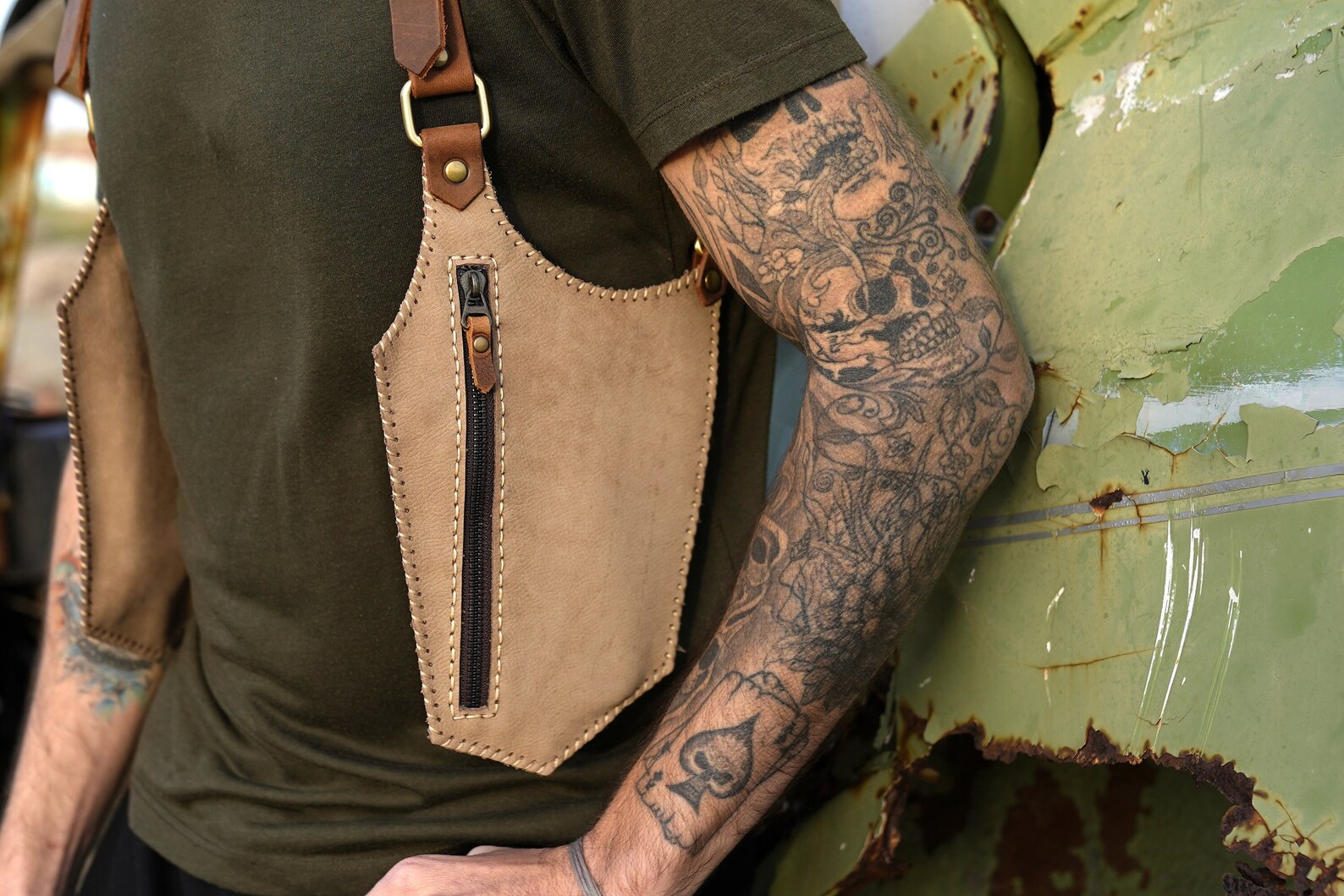 Leather Holster Bag Leather Shoulder Bag Leather Festival Bag Etsy