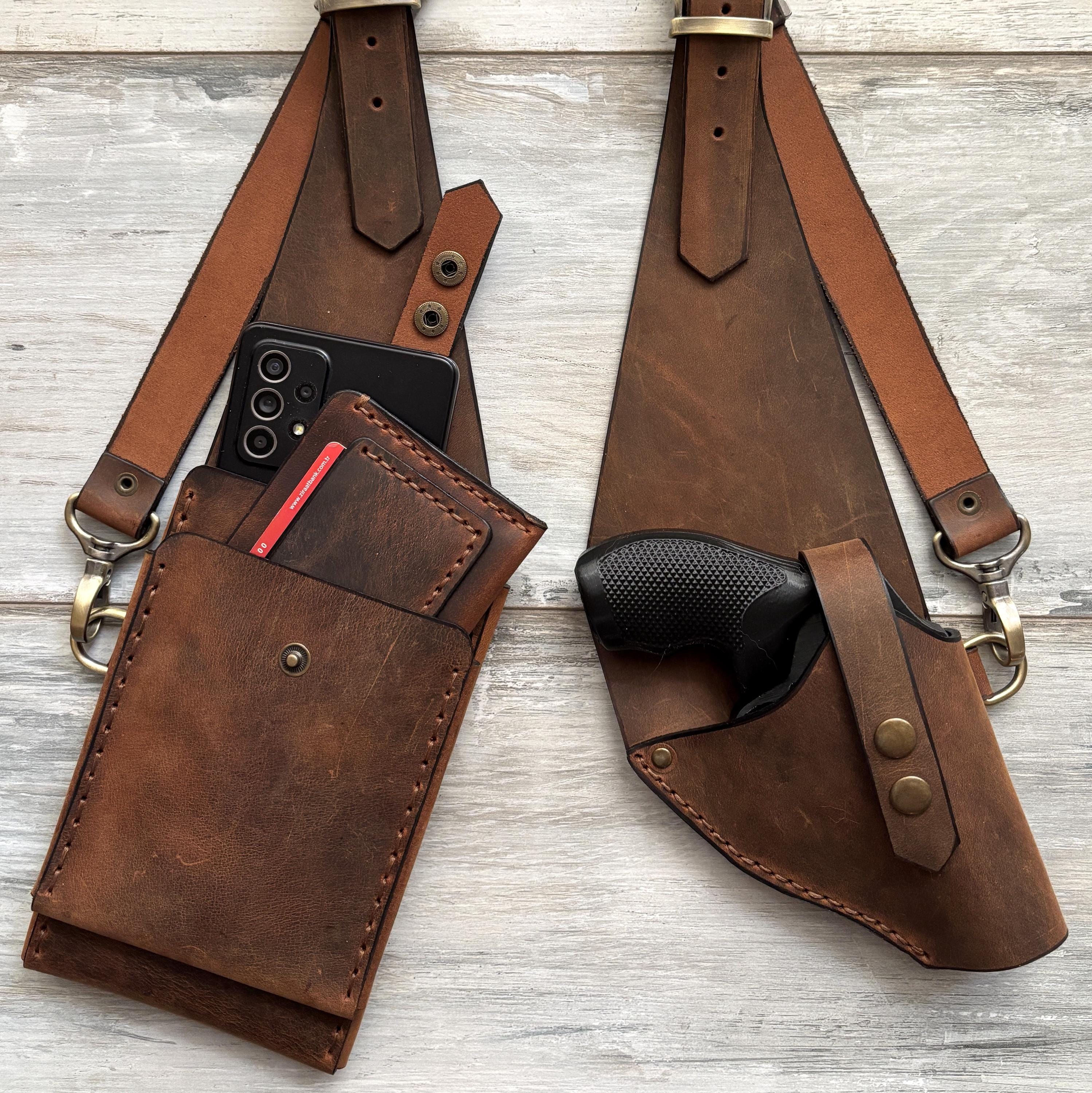 Leather Shoulder Holster For Smith Wesson J Frame 38 Special Model 442, 642, 432, 638, 640, 43c, 637, Ruger LCR, Holster for Revolver
