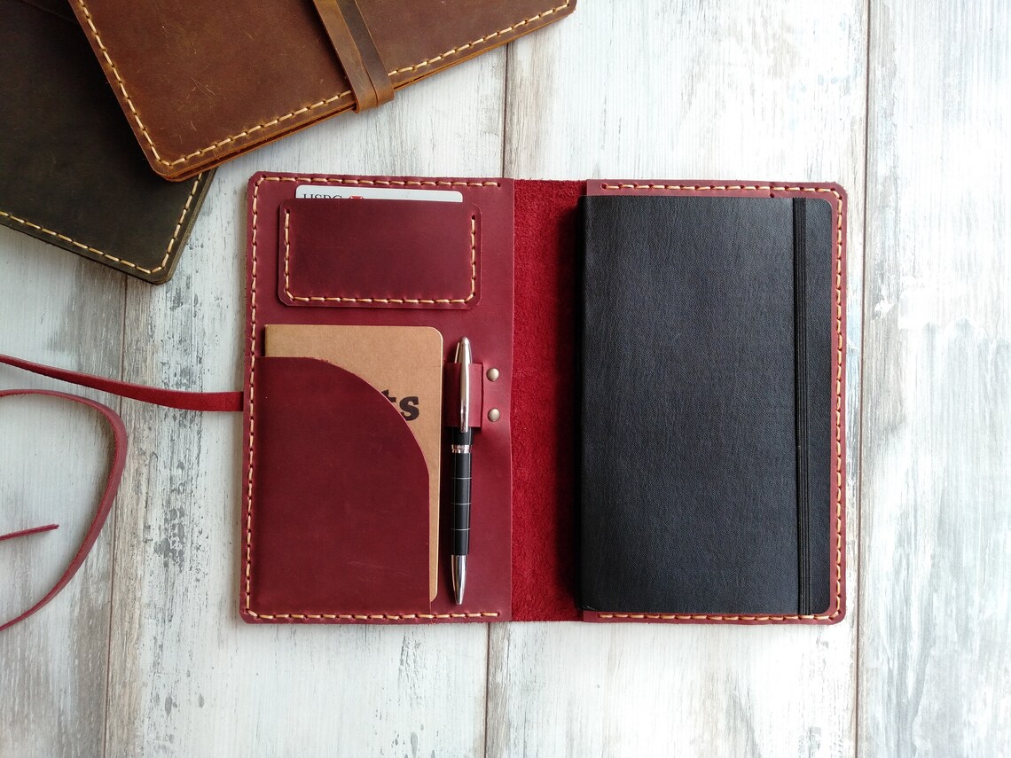 Leather Large Size Moleskine Organizer Leather Moleskine Cover Etsy