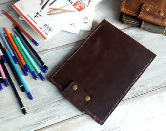 Leather A5 Sketchbook Cover Leather Drawing Book Cover Leather Refillable Sketchbook leather Notebook Cover Journal Case