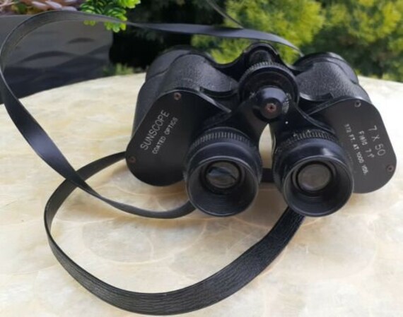 Vintage Sunscope 7 X 50 Binoculars With Strap Macau Field 7.1 372