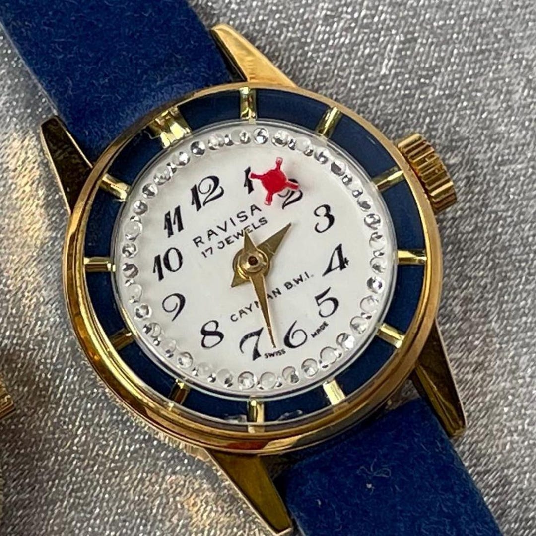 Vintage Ravisa Jeweled Navy Blue Watch Ravisa | Accessories | Vintage Ravisa Jeweled Navy Blue  main image 4