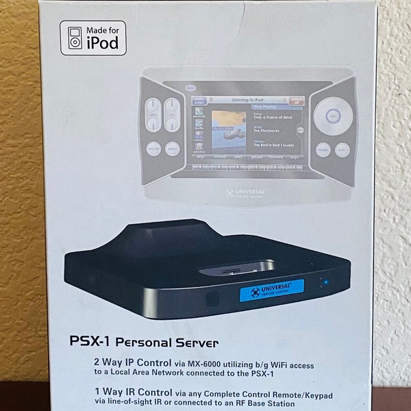 Universal Remote Control PSX-1 Personal Audio/Video Server iPod Dock NEW