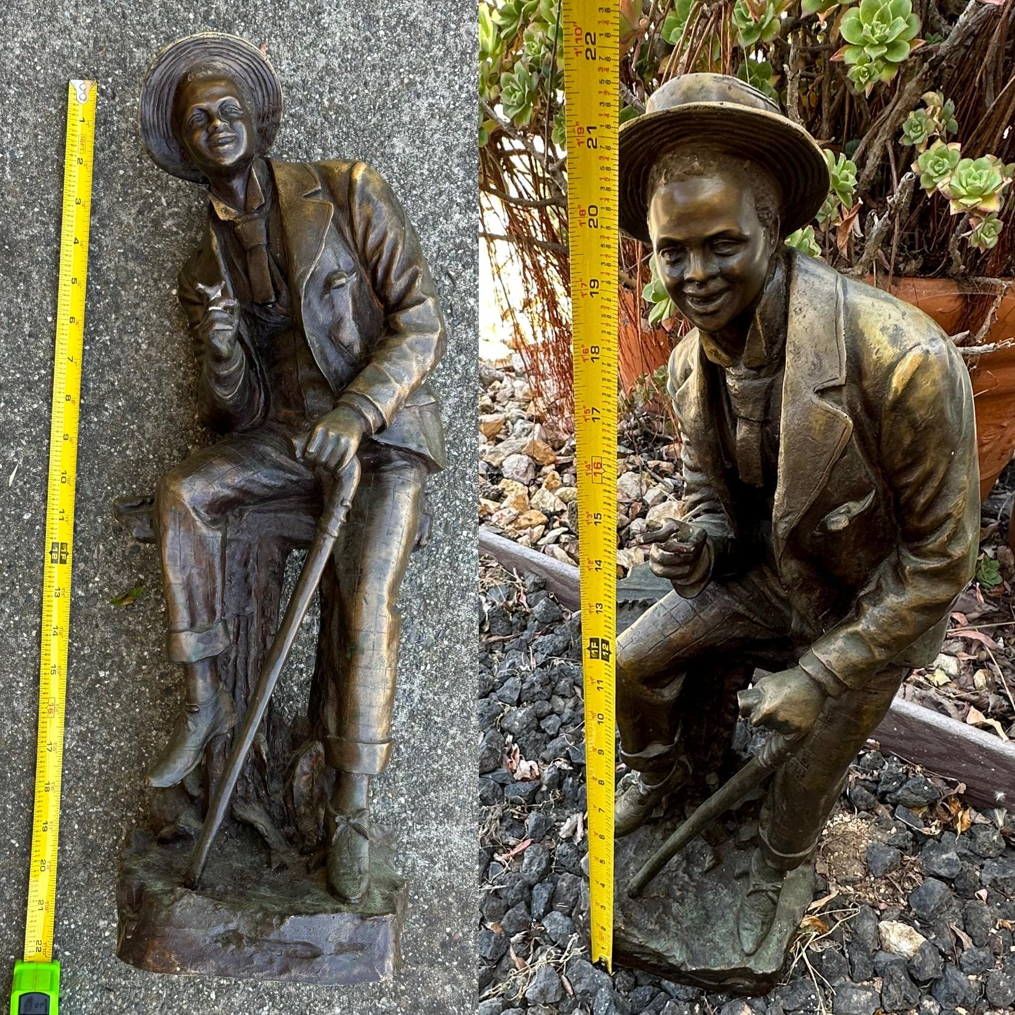 ヴィンテージ ブロンズ アーティスト サイン入り モロー 男性 彫刻