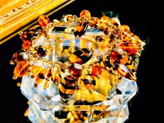 Designer Joan Rivers Faux Tortoise Shell Amber Gol