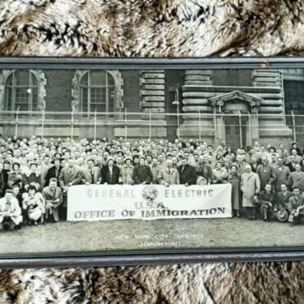 1952 Original B&W Photo General Electric Office Of Immigration New York Jamboree