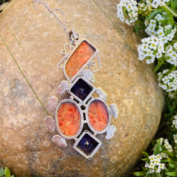 RCI Sterling Silver 925 Amethyst Stone & Spiny Oy… - image 6