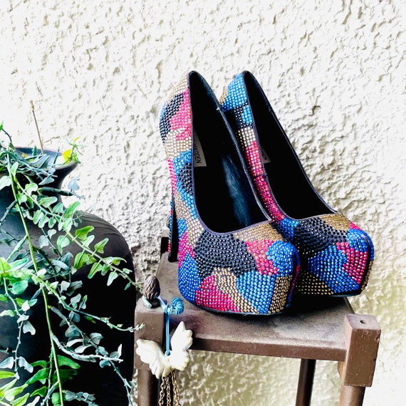 Steve Madden Multicolor Rhinestone Mujer Zapatos -