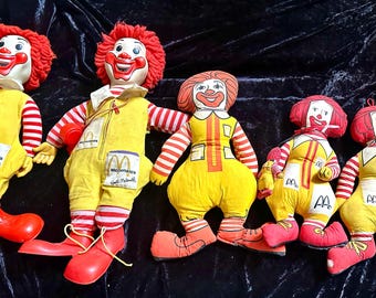 1978 Ronald Mcdonald Whistle Doll 21 Inches Tall IOB in Original
