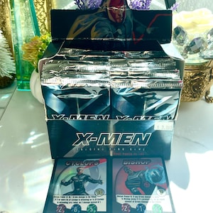 Marvel X-Men Wizards 2000 TCG Booster Box 25 new sealed packs & 23 cards Lot