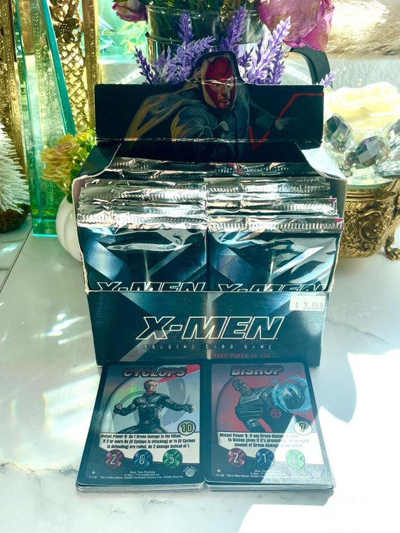 Marvel X-men Wizards 2000 TCG Booster Box 25 New Sealed Packs & 23