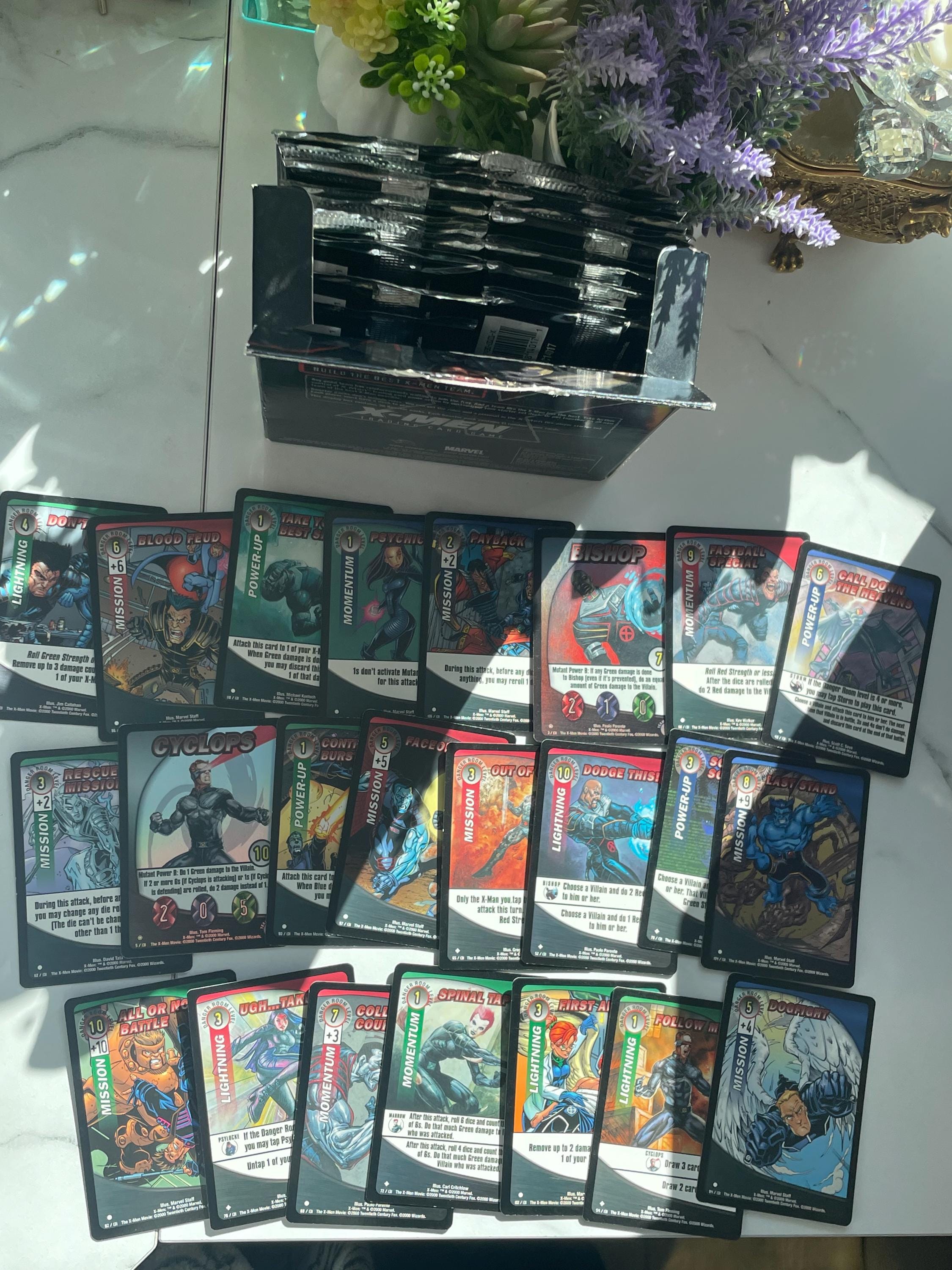 Marvel X-men Wizards 2000 TCG Booster Box 25 New Sealed Packs & 23