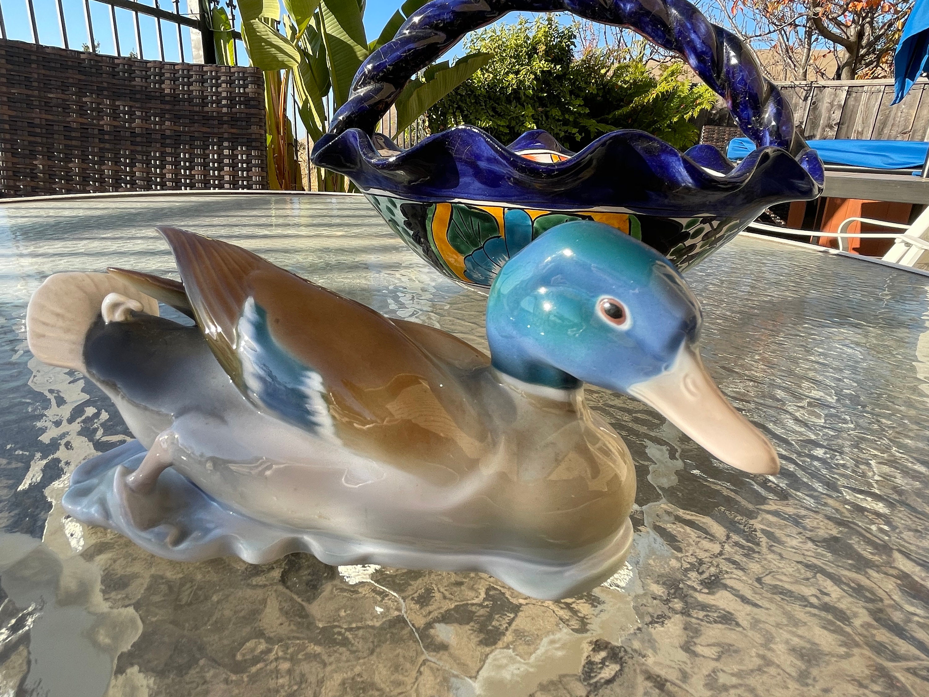 Vintage Ceramic Duck Figurine Made in Germany Signed Etsy