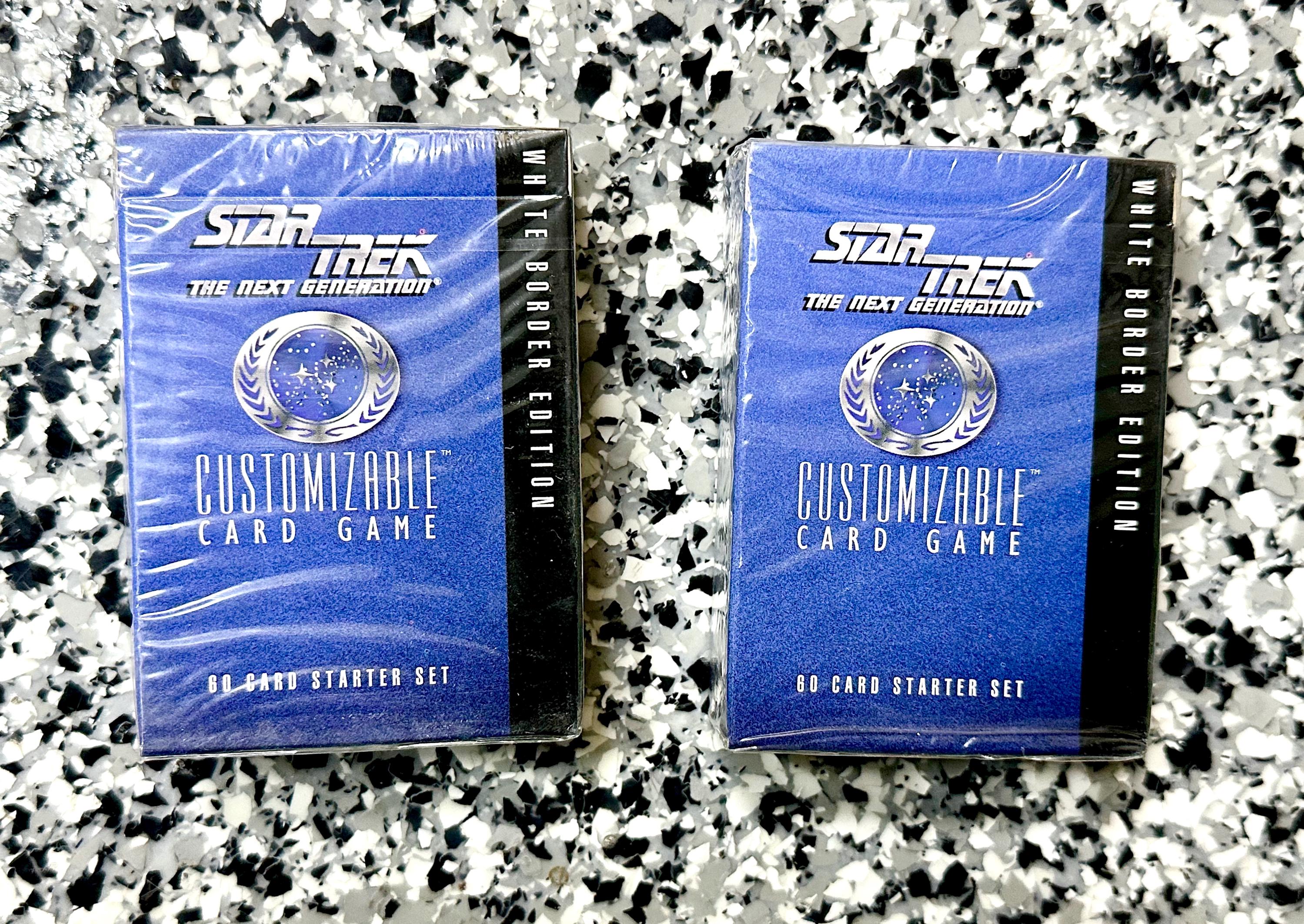 star trek the next generation customizable card game limited edition Decipher Star Trek CCG Starter Decks: Limited Edition 1995 Trading Card Set  Sealed 2 New Sets Never Opened