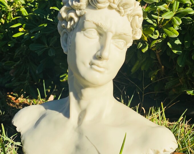 Decoline New York Handmade Greek Male Bust of David Sculpture Statue - Etsy