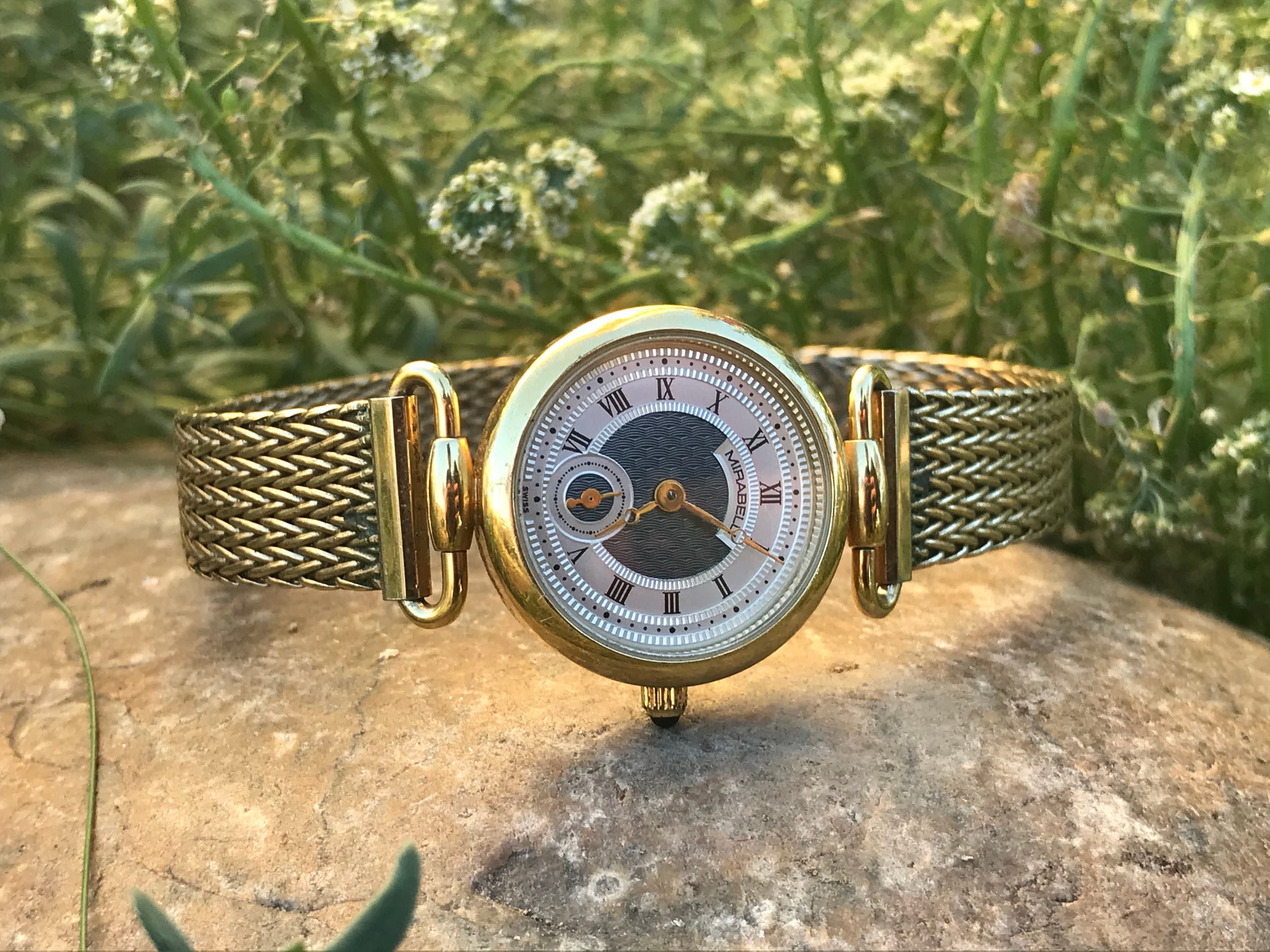 Mirabelli Gold Tone Quartz Swiss Made Stainless Ladies Wrist Watch VINTAGE SMALL LUXURY SWISS LADIES GOLD PLATED QUARTZ WATCH  main image 3