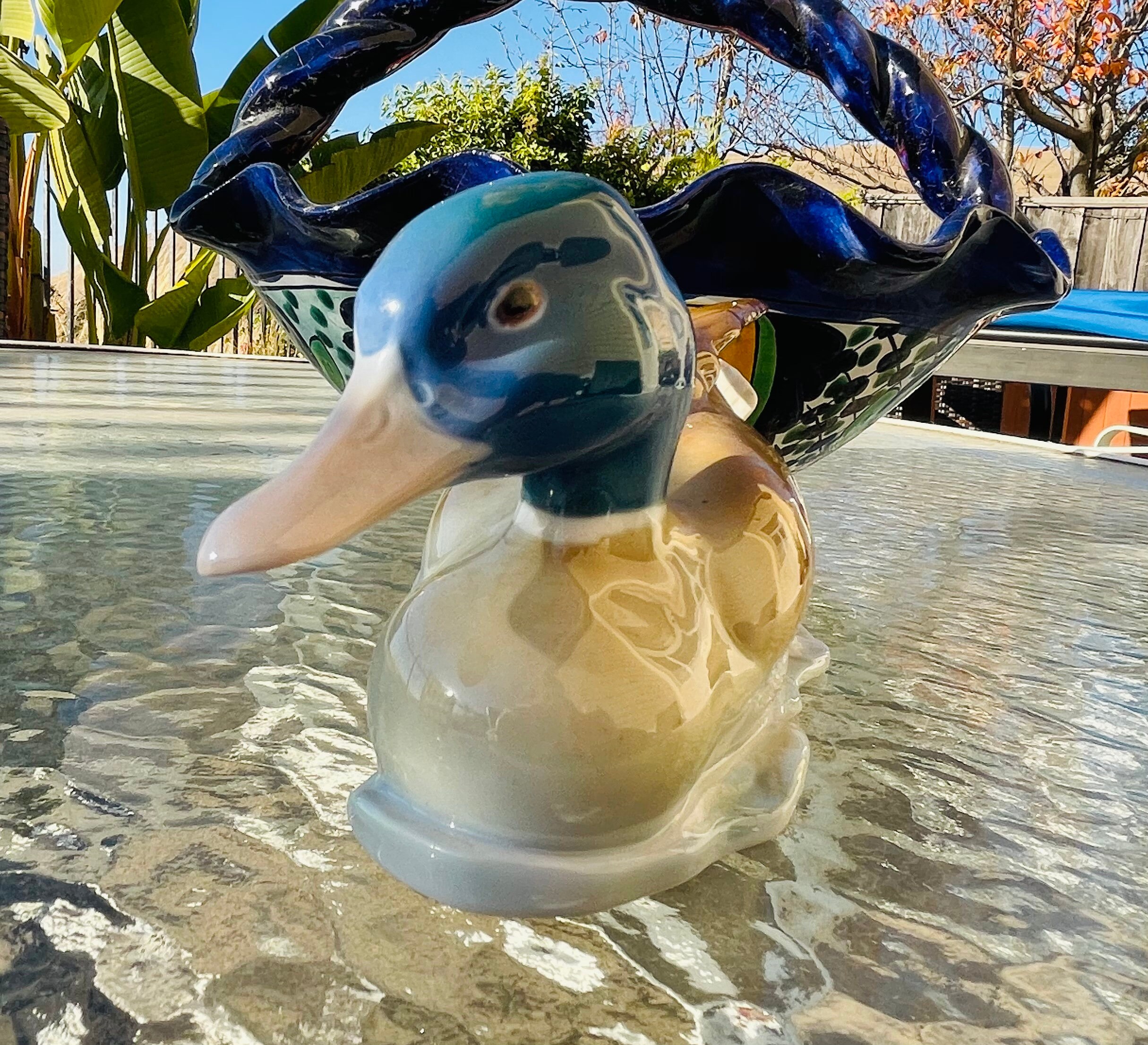 Vintage Ceramic Duck Figurine Made in Germany Signed Etsy