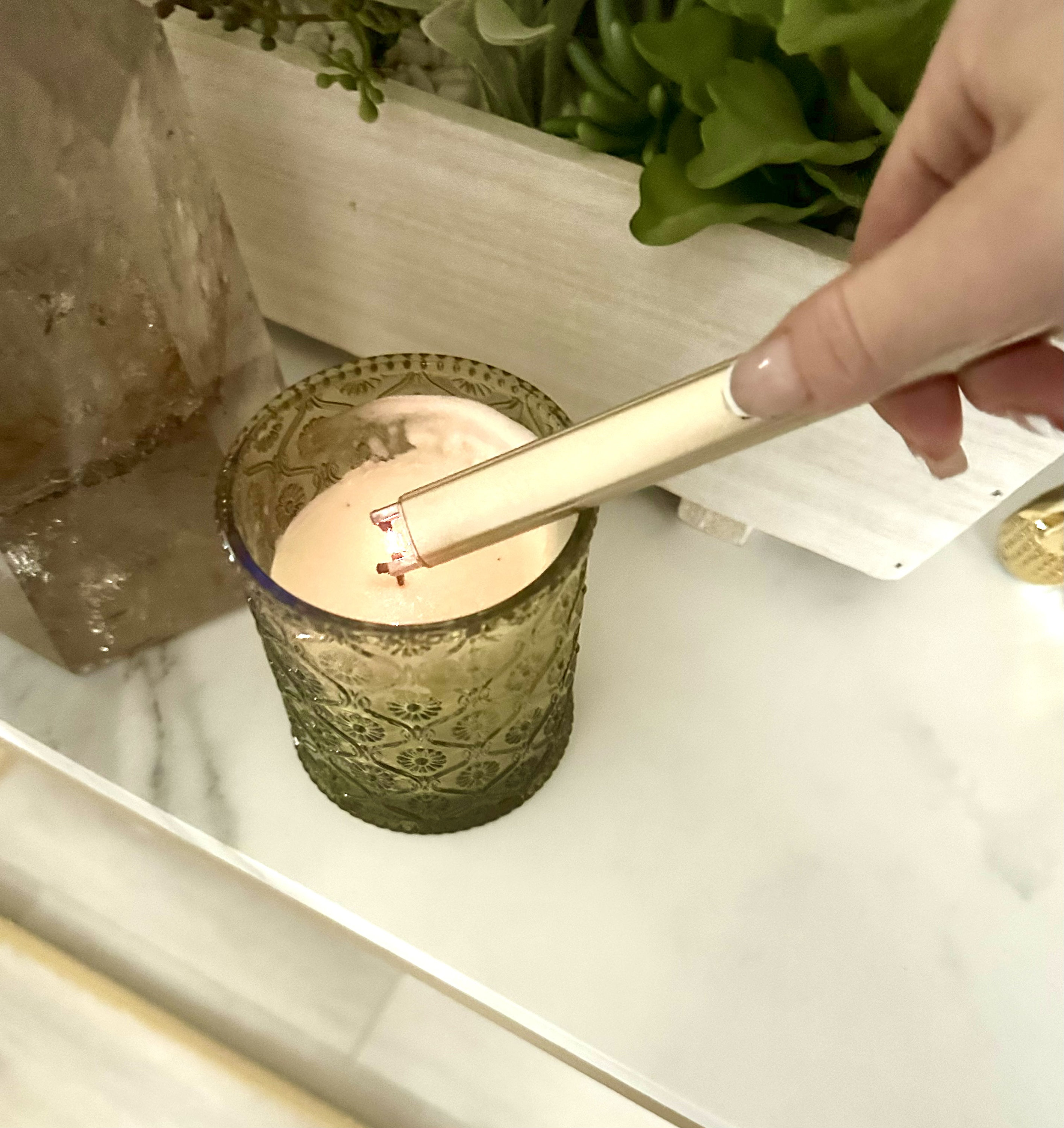 Accendino Elettrico USB Ricaricabile Antivento - Senza Fiamma, Con Arco Plasmatico (Oro Rosa) - Foto 10