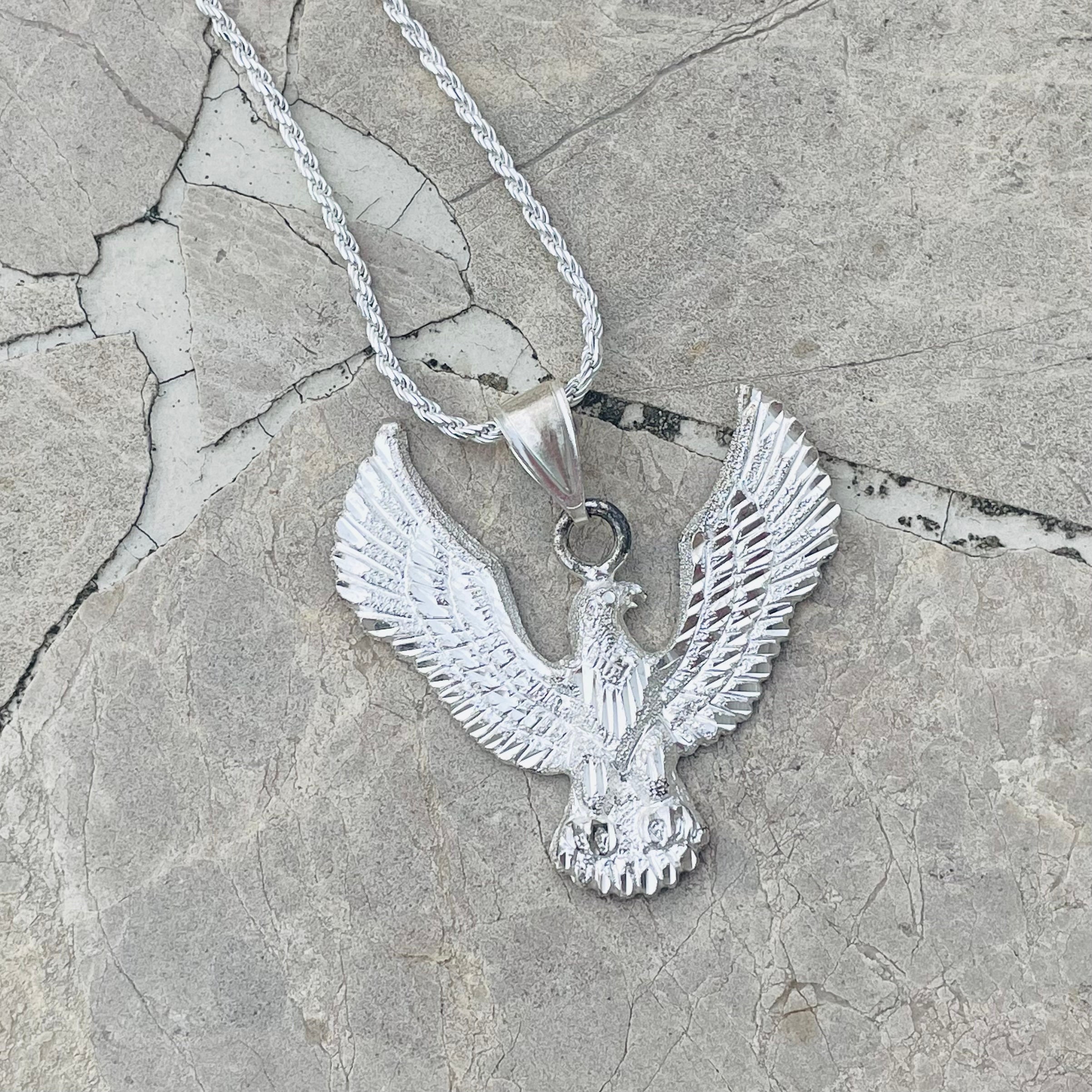 Sterling silver eagle sale pendant