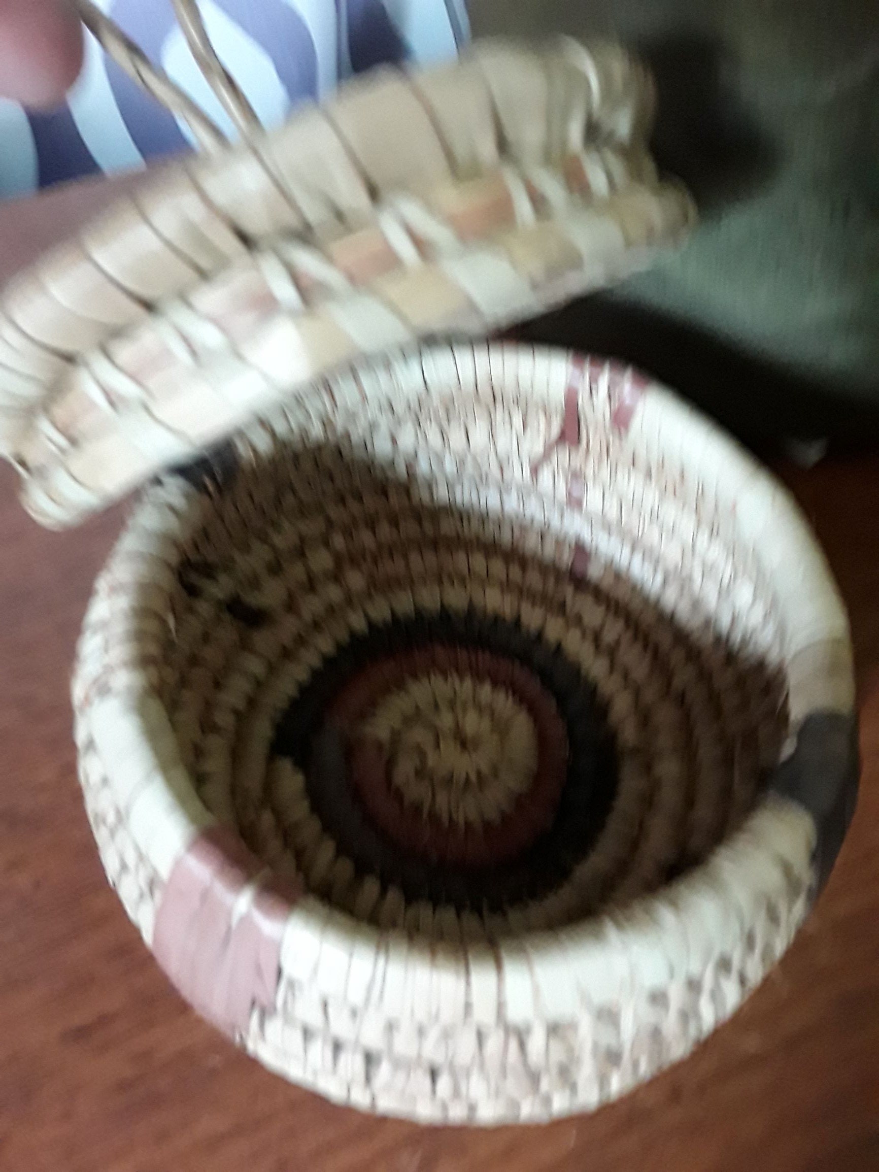 Decorative Round Basket With Lid Woven Jewelry Trinket Etsy UK