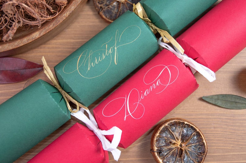 Personalised handwritten crackers kits/ Eco-friendly crackers / Christmas crackers image 1
