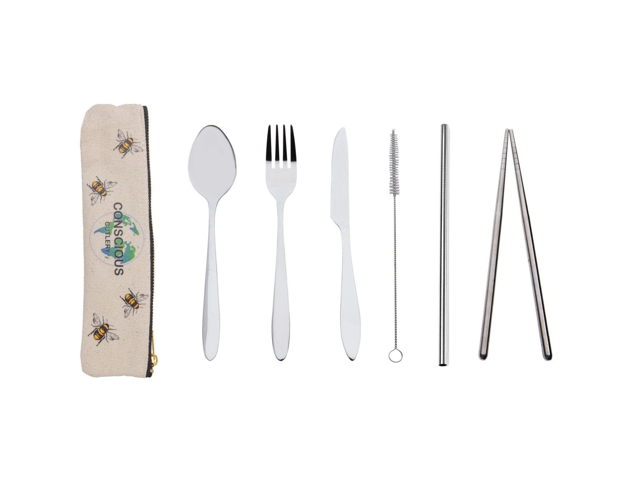 Forkanife Travel, Ultra-thin Travel Utensils, Stainless Steel Fork and  Knife Travel Silverware, Safe and Reusable Travel Cutlery Set for Schools