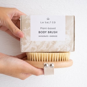 Plant Based Dry Brush | FREE SHIPPING|  Lymphatic Drainage | Natural body brush for dry brushing and exfoliation, plastic-free, shower scrub