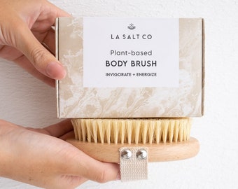 Plant Based Dry Brush | FREE SHIPPING|  Lymphatic Drainage | Natural body brush for dry brushing and exfoliation, plastic-free, shower scrub