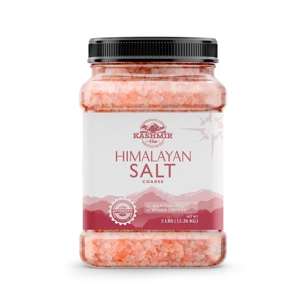 5 lb Himalayan Pink Salt Coarse (2.0mm-3.0mm)  | Free Shipping | 100% Pure, Kosher, Halal, Vegan, Non GMO, Cruelty Free Certified