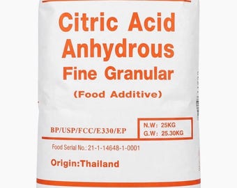 Citric Acid Anhydrous Pure Food Grade/USP Kosher - Fine Grain | FREE SHIPPING