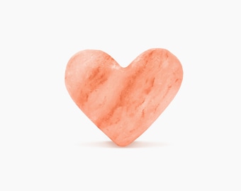 Himalayan Salt Massage Stone: Heart Shape, Natural Spa Decor