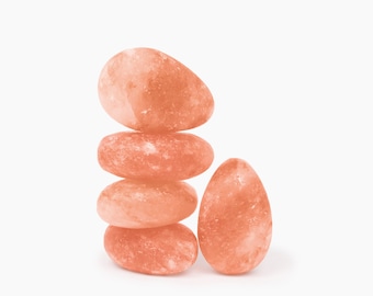 Himalayan Salt Massage Stones: Tear Drop Shape, Natural Spa Decor